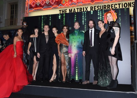 Jada Pinkett Smith, Priyanka Chopra, Neil Patrick Harris, Keanu Reeves and Carrie-Anne Moss
'The Matrix Resurrections' film premiere, Arrivals, San Francisco, California, USA - 18 Dec 2021