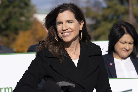 Rep. Nancy Mace, R-S.C., speaks during a news conference about a cannabis reform bill she introduced, on Capitol Hill in Washington
Congress Cannabis, Washington, United States - 15 Nov 2021