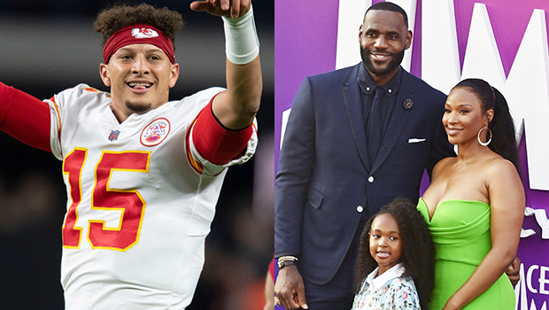 LeBron James jokes about his 'f----- up ankle' to Patrick Mahomes during  Mavericks game