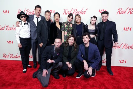 Brittney Rodriguez, Simon Rex, Writer/Director Sean Baker, Producer Shih-Ching Tsou, Ethan Darbone, Bree Elrod, Producer Alex Saks, Producer Samantha Quan, Producer Alex Coco, Suzanna Son and Writer Chris Bergoch
A24 RED ROCKET Los Angeles Special Screening, Los Angeles, CA, USA - 02 December 2021