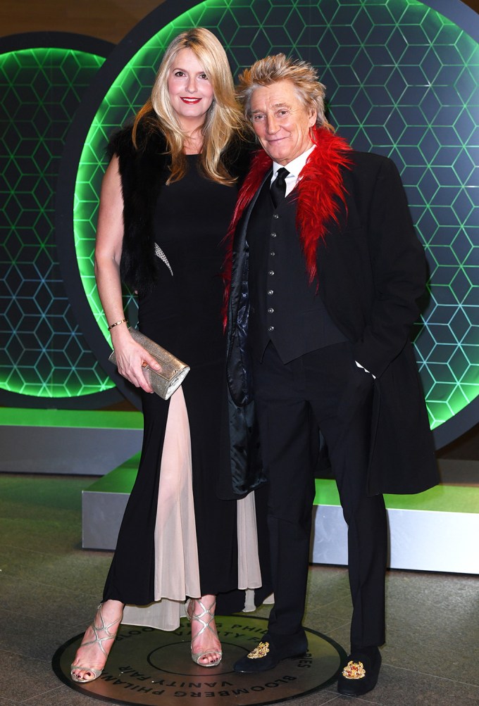 Rod Stewart and Penny Lancaster At The Climate Exchange Gala Dinner