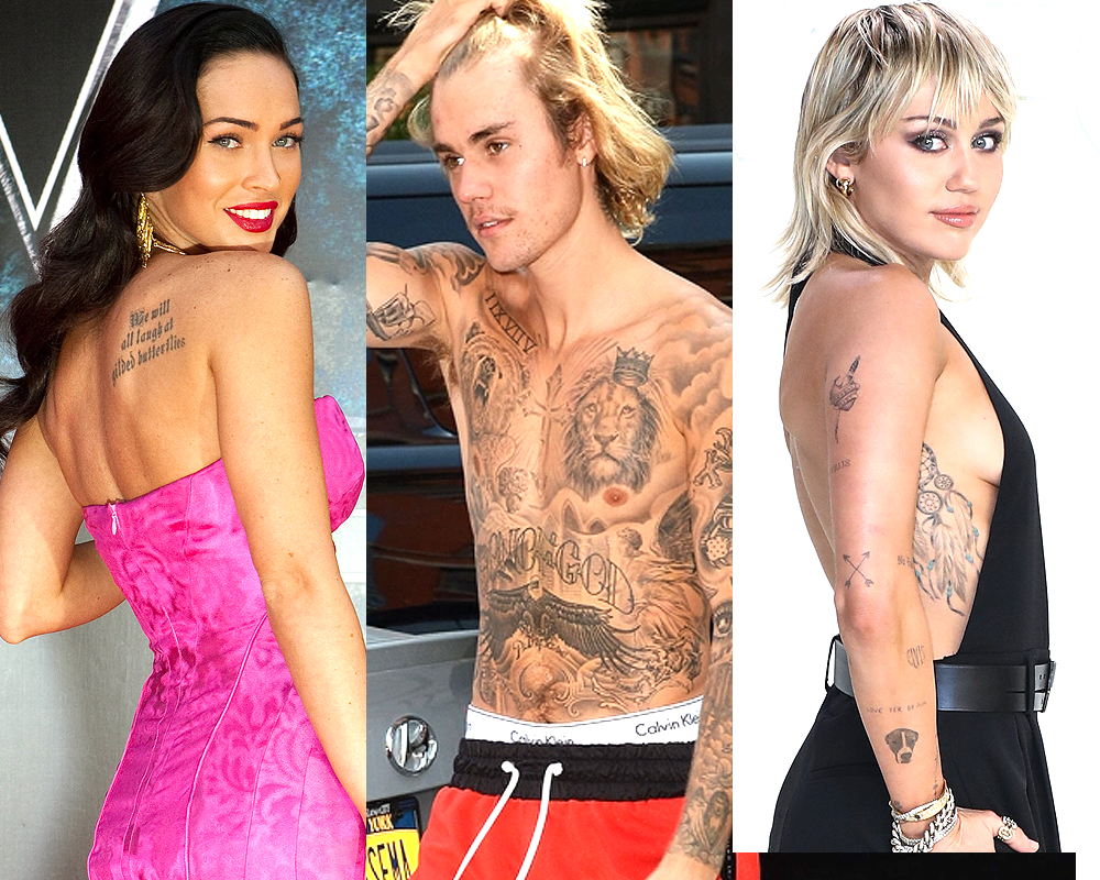 Celebrities With Tattoos Photos Of Stars Covered In