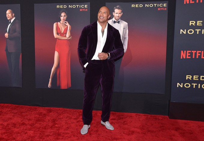 The Rock At The Premiere of ‘Red Notice’