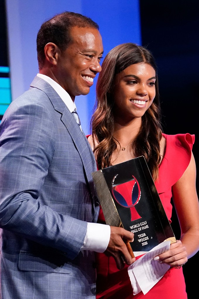 Tiger Woods Is Joined By His Daughter For His Induction Into The World Golf Hall Of Fame