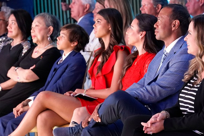Tiger Woods & Family At The World Golf Hall Of Fame Ceremony