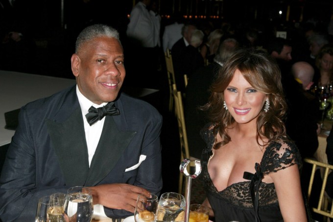 Andre Leon Talley & Melania Trump At The Annual Night Of Stars Gala