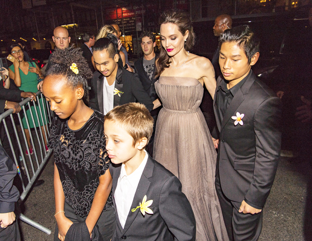 best of angelina jolie on X: Angelina Jolie out in NYC with her kids.  January 17, 2022.  / X