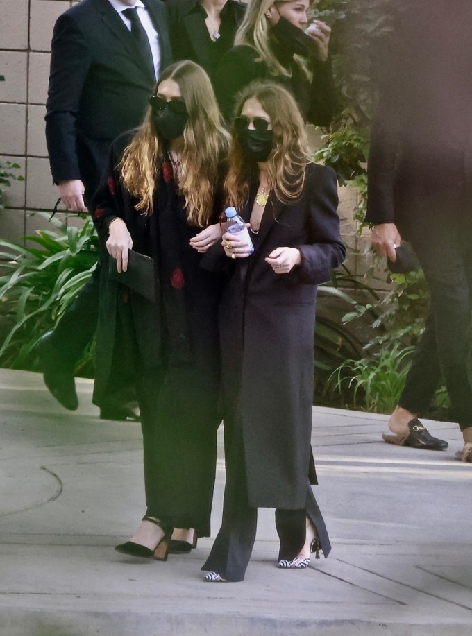 Mary-Kate & Ashley Olsen Attend Bob Saget’s Funeral