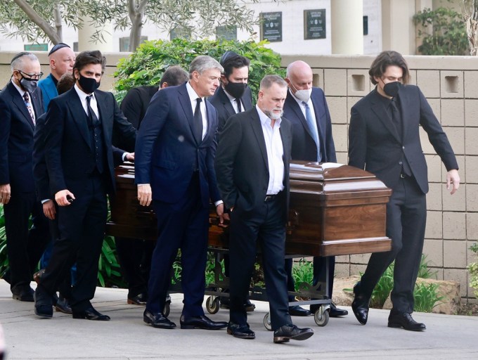 Close Friends Of Bob Saget Carry His Casket At His Funeral
