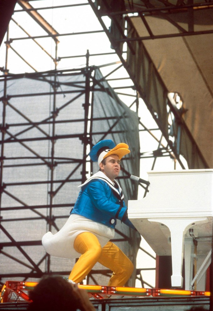 Elton John Dresses As Donald Duck