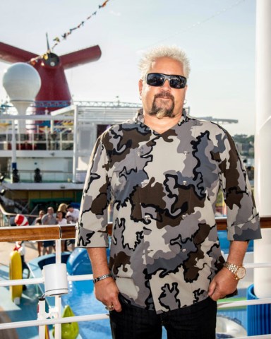 Guy Fieri poses on the Carnival Horizon to celebrate the U.S. arrival of Carnival Cruise Line's newest ship, Carnival Horizon, on in New York City
Carnival Horizon Naming Celebration, New York, USA - 23 May 2018