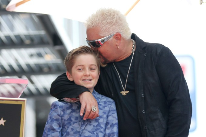 Guy Fieri Gives Son Ryder a Kiss