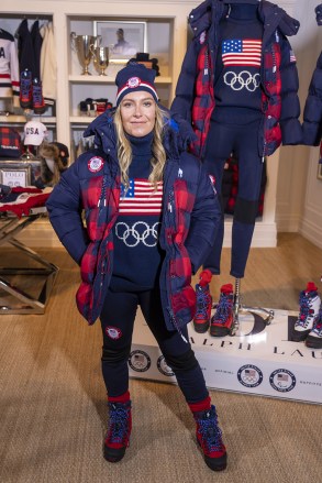 Snowboarder Jamie Anderson models the Team USA Beijing winter Olympics closing ceremony uniforms designed by Ralph Lauren, in New York
Team USA Beijing Olympics Closing Ceremony Uniform, New York, United States - 27 Oct 2021