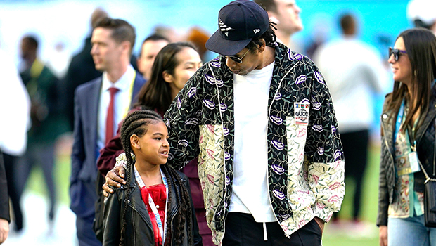 Jay-Z and Blue Ivy Enjoy Daddy-Daughter Date At Super Bowl LVI