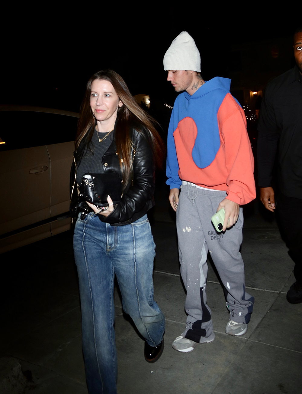 Justin Bieber arrives at church with his mother in Beverly Hills