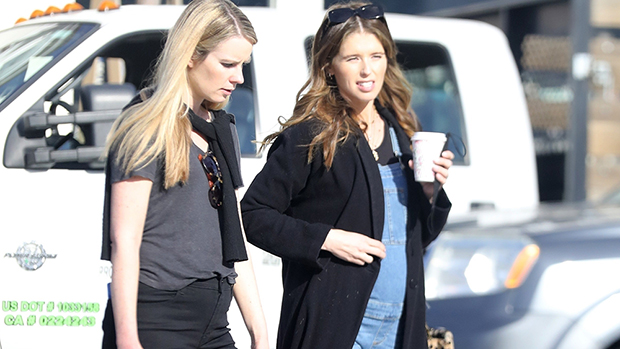 Katherine Schwarzenegger Displays Baby Bump In Denim Overalls While Out & About.jpg