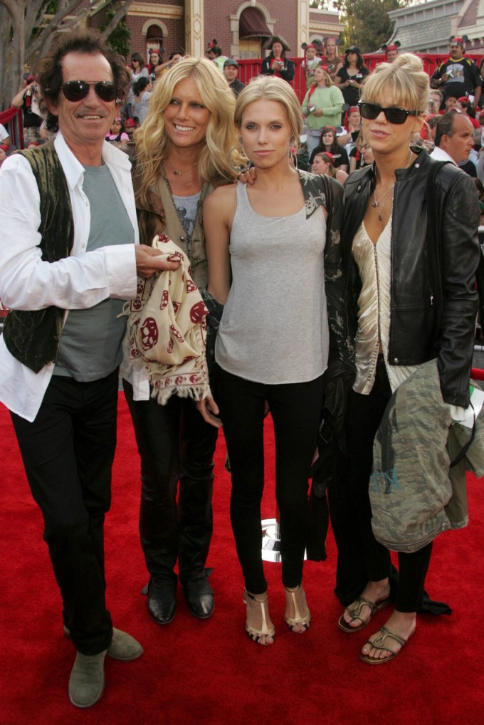 Keith Richards & Family At The Premiere Of ‘Pirates of the Caribbean: At World’s End’
