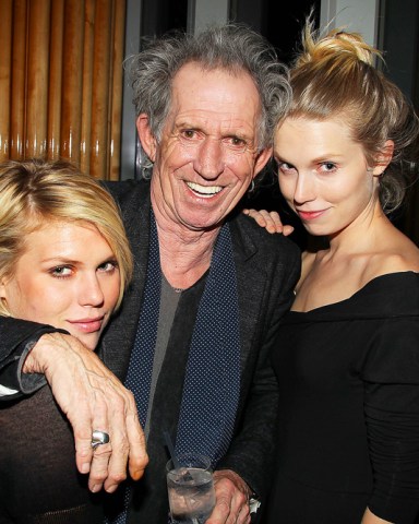 Theodora Richards, Keith Richards and Alexandra Richards
'Crossfire Hurricane' film premiere After Party at The Standard Hotel, New York, America - 13 Nov 2012