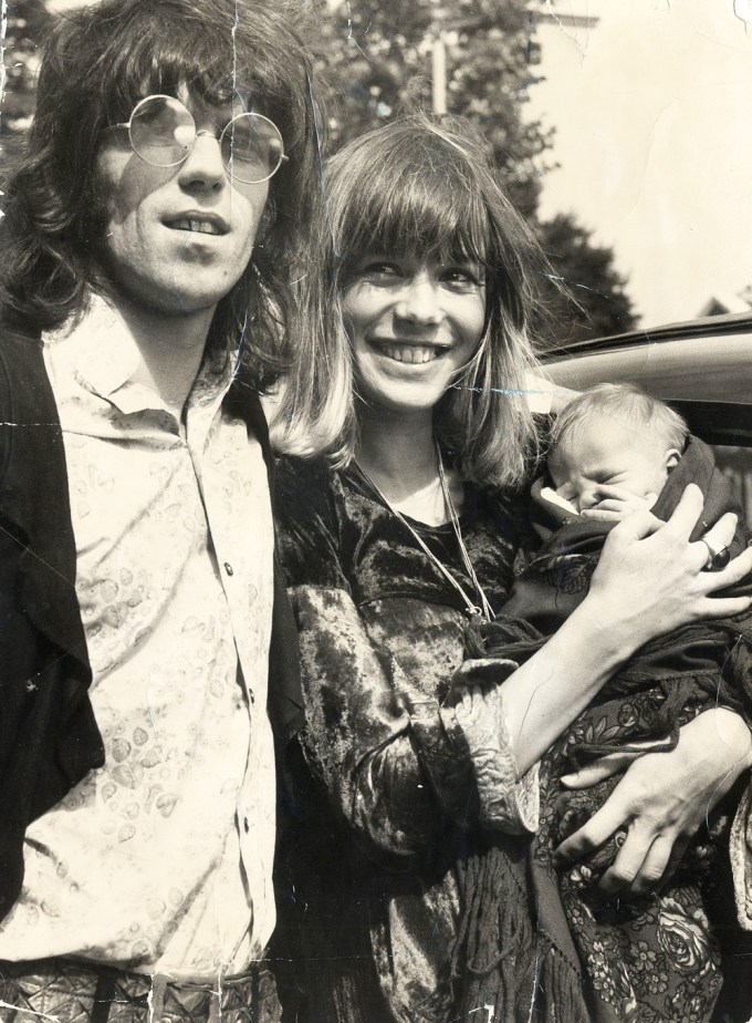 Keith Richards With Anita Pallenberg & Baby Marlon