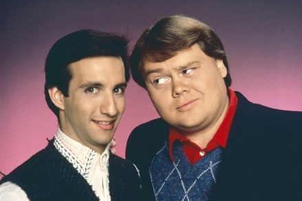 PERFECT STRANGERS, from left: Bronson Pinchot, Louie Anderson, unaired pilot, 1986, 1986-1993, © Lorimar/courtesy Everett Collection