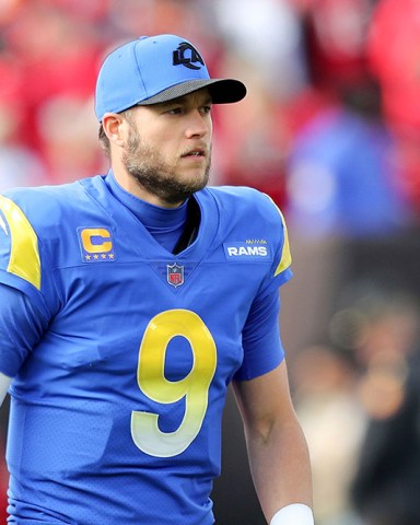 Los Angeles Rams quarterback Matthew Stafford (9) walks to the sideline during a NFL divisional playoff football game between the Los Angeles Rams and Tampa Bay Buccaneers, in Tampa, Fla
Rams Buccaneers Football, Tampa, United States - 23 Jan 2022