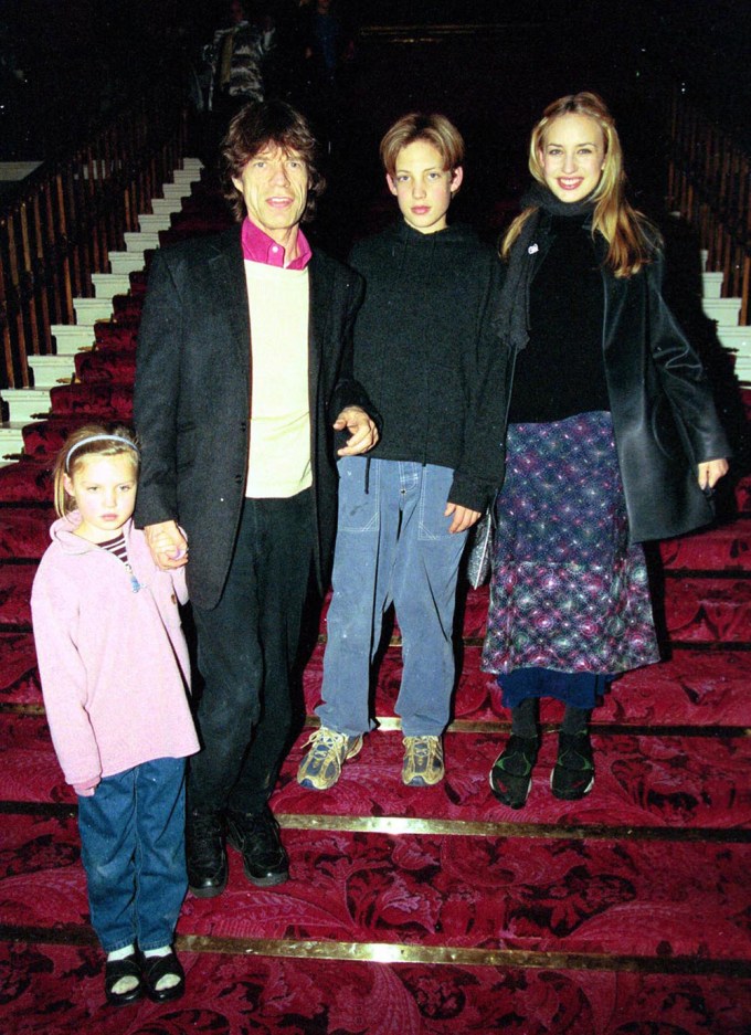Mick Jagger & Kids In 1998
