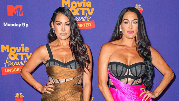 Brie and Nikki Bella don matching outfits while visiting SiriusXM
