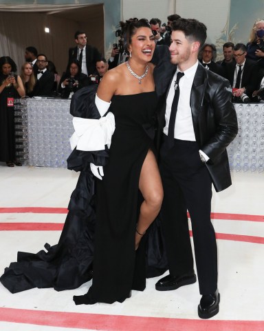 Priyanka Chopra Jonas and Nick Jonas
The Metropolitan Museum of Art's Costume Institute Benefit, celebrating the opening of the Karl Lagerfeld: A Line of Beauty exhibition, Arrivals, New York, USA - 01 May 2023