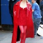 Anya Taylor-Joy Stuns In Red Outside ABC Studios In New York City