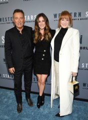 Bruce Springsteen, Jessica Springsteen, Patti Scialfa. Singer-songwriter and co-director Bruce Springsteen, left, daughter Jessica Springsteen and wife Patti Scialfa attend the special screening of "Western Stars" at Metrograph, in New York
NY Special Screening of "Western Stars", New York, USA - 16 Oct 2019