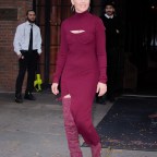 Elizabeth Banks Leaves Her New York City Hotel On Her To The Trevor Noah Show