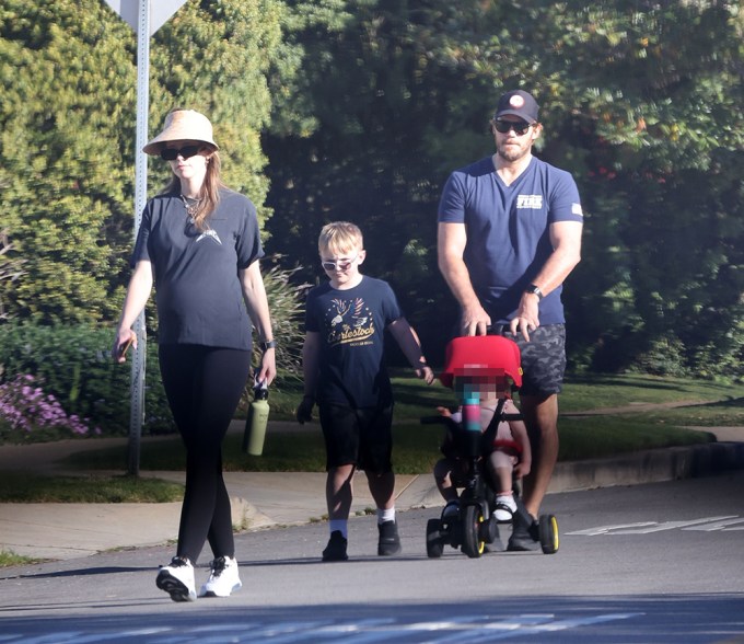Chris Pratt, Katherine Schwarzenegger, And Their Family Head To The Park