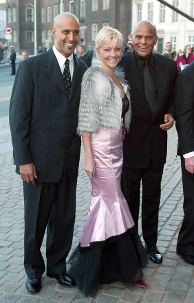 David Belafonte with wife Malene and father Harry Belafonte GALA celebrates the 200th anniversary of the birth of HANS CHRISTIAN ANDERSEN, ROYAL THEATRE, COPENHAGEN, DENMARK - 01 April 2005.