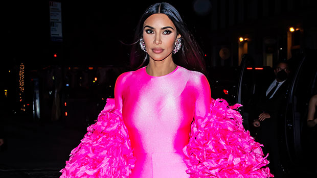 Kim Kardashian Gives Barbie Vibes In Pink Workout Crop Top & Leggings.jpg
