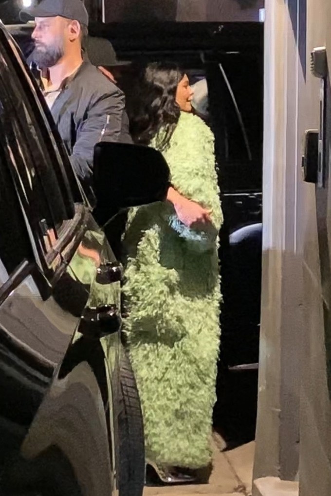 Kylie Jenner in Green Coat