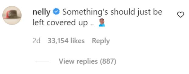 Nelly's insta comment