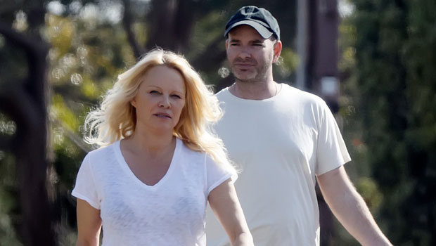 Pamela Anderson & Husband Dan Hayhurst Go For Casual Dog Walk In Malibu – Photos.jpg