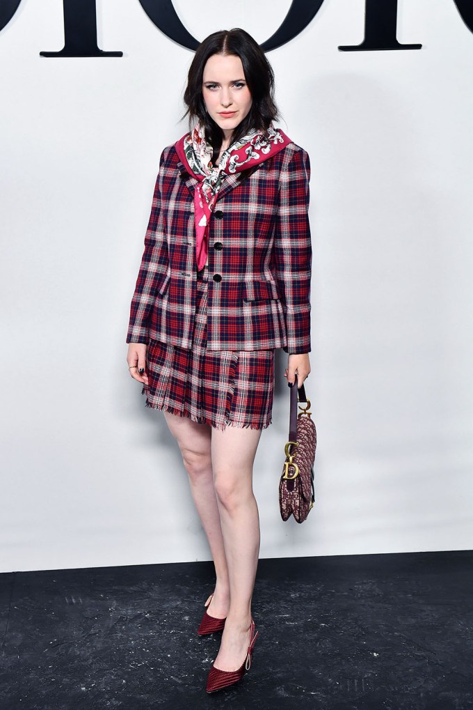 Rachel Brosnahan Arrives At Paris Fashion Week in Dior