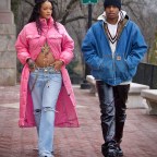 Baby Joy! Rihanna and ASAP Rocky Beam with Happiness as She Reveals Her Baby Bump to the World 
MANDATORY BYLINE - DIGGZY/Shutterstock