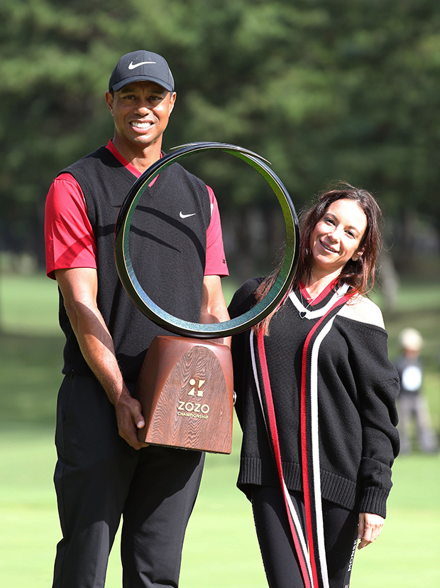 tiger woods erica herman matching outfits backgrid embed2