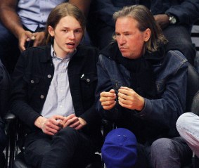 Actor Val Kilmer and his model son Jack are spotted courtside as they attend the Los Angeles Clippers Vs The Cleveland Cavaliers Game at the Staples Center in Los Angeles, CA.

Pictured: Jack Kilmer and Val Kilmer,Jack Kilmer
Val Kilmer
Ref: SPL929786 170115 NON-EXCLUSIVE
Picture by: SplashNews.com

Splash News and Pictures
USA: +1 310-525-5808
London: +44 (0)20 8126 1009
Berlin: +49 175 3764 166
photodesk@splashnews.com

World Rights