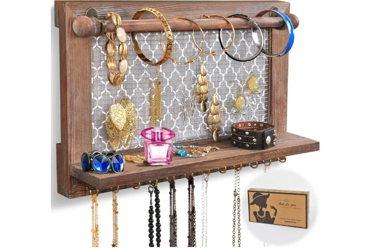 wall mounted necklace organizer reviews