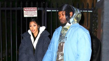 Cardi B’s Baggy Gucci Coat With Offset On Date Night – Outfit Photos ...