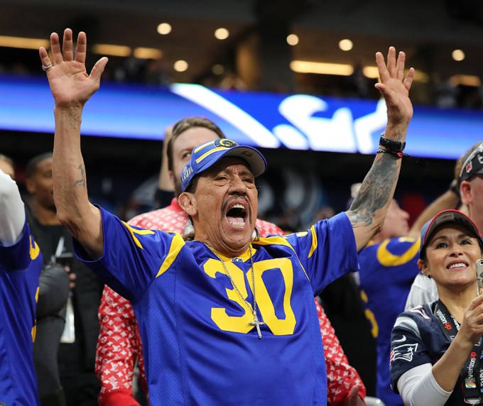 Rebel Wilson cheers on the Rams at NFL match in Los Angeles