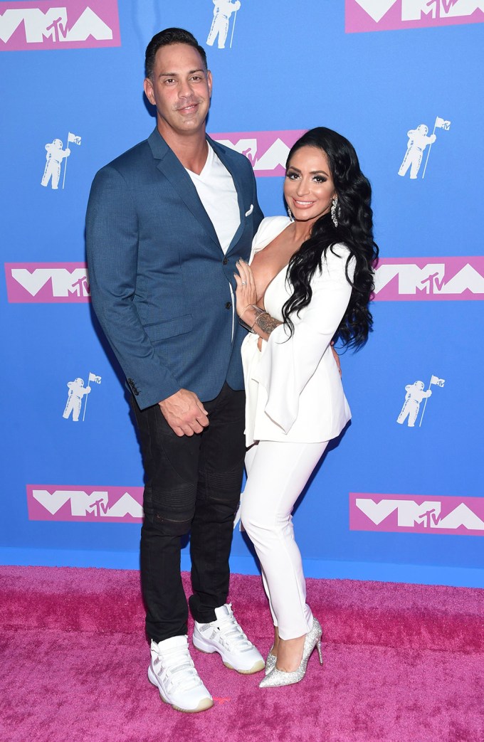 Chris Larangeira & Angelina Pivarnick At The 2018 MTV VMAs