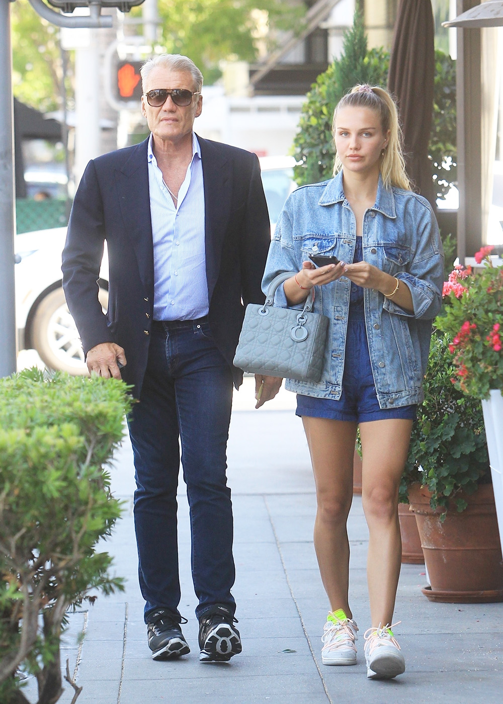 Beverly Hills, CA - Dolph Lundgren takes his daughter Ida to lunch in Beverly Hills. Pictured: Dolph Lundgren, Ida Lundgren BACKGRID USA JUNE 15, 2022 USA : +1 310 798 9111 / usasales@backgrid.com UK: +44 208 344 2007 / uksales@backgrid.com *UK Customers - Photos containing children, please rasterize face before posting*