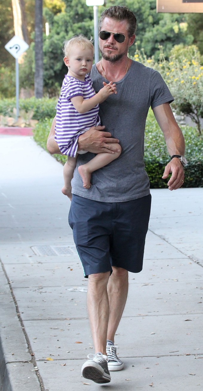 Eric Dane Carries His Daughter Billie