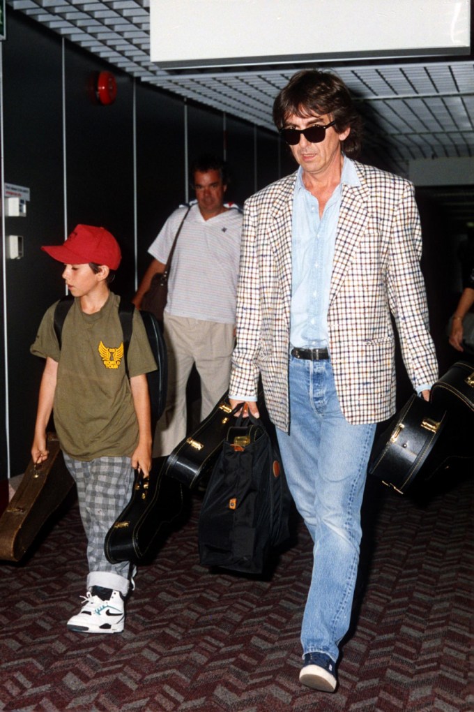 George Harrison & Son Dhani In 1990