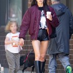 Irina Shayk Leather Shorts Daughter BG