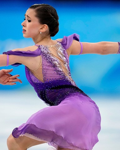 Kamila Valieva, of the Russian Olympic Committee,competes in the women's short program during the figure skating at the 2022 Winter Olympics, in Beijing Olympics Figure Skating, Beijing, China - 15 Feb 2022